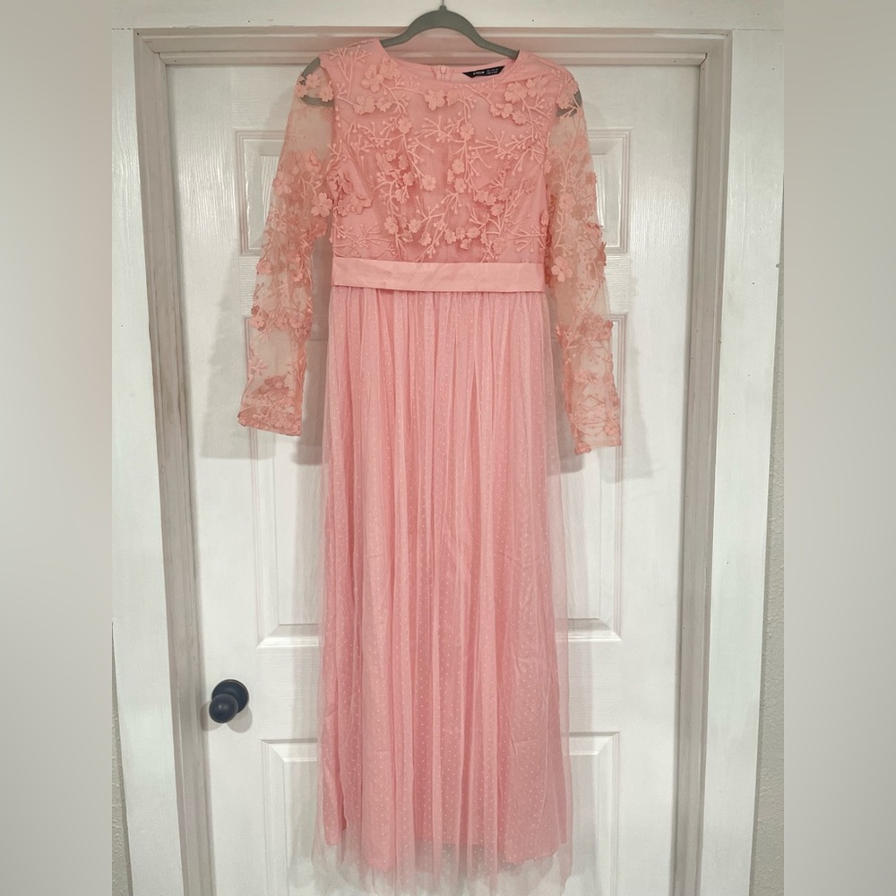 Elegant Pink Floral lady’s Dress